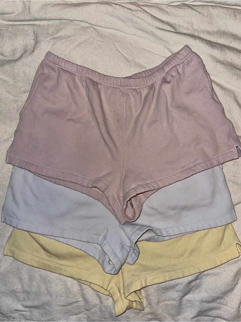 Wild Fable 3-Piece Athletic Shorts Set Pink, Yellow, Blue Size: L